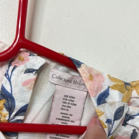 Catherine Malandrino Cream Tiered Sundress with Flutter Sleeves - Picture 2 of 2